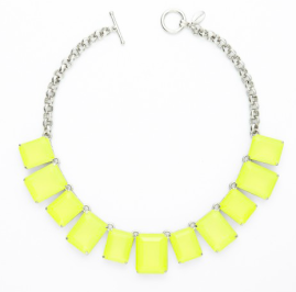 Ann Taylor neon yellow statement necklace