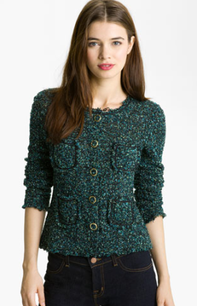 Bailey tweed green jacket fall trend 2012 impassioned fashion 