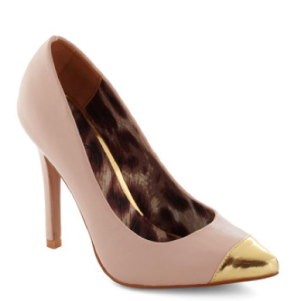 Modcloth heel cap toe metallic trend 2012