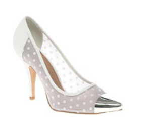 ASOS white cap toe heel metallic spring trend 2012